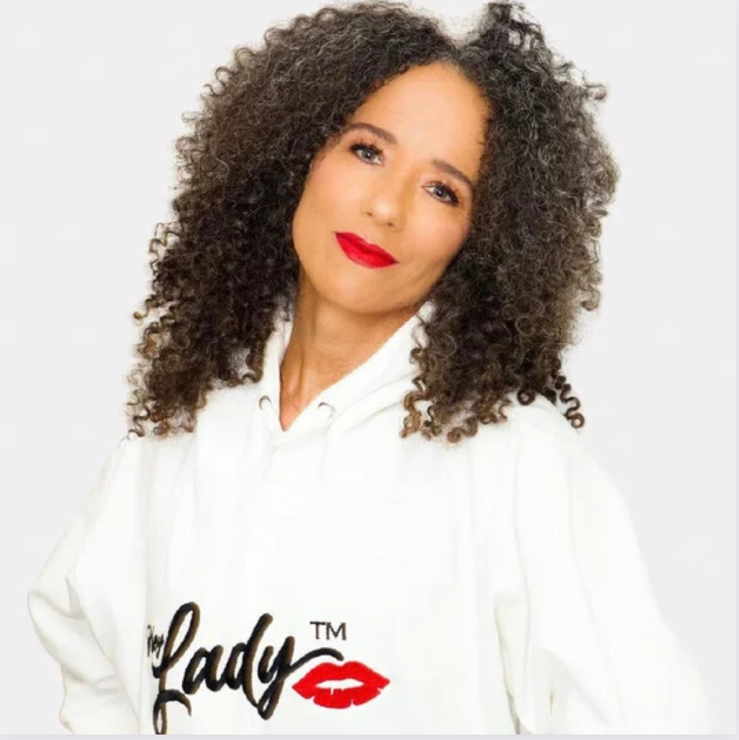 Hey Lady💋™ Embroidered Hooded Sweatshirt